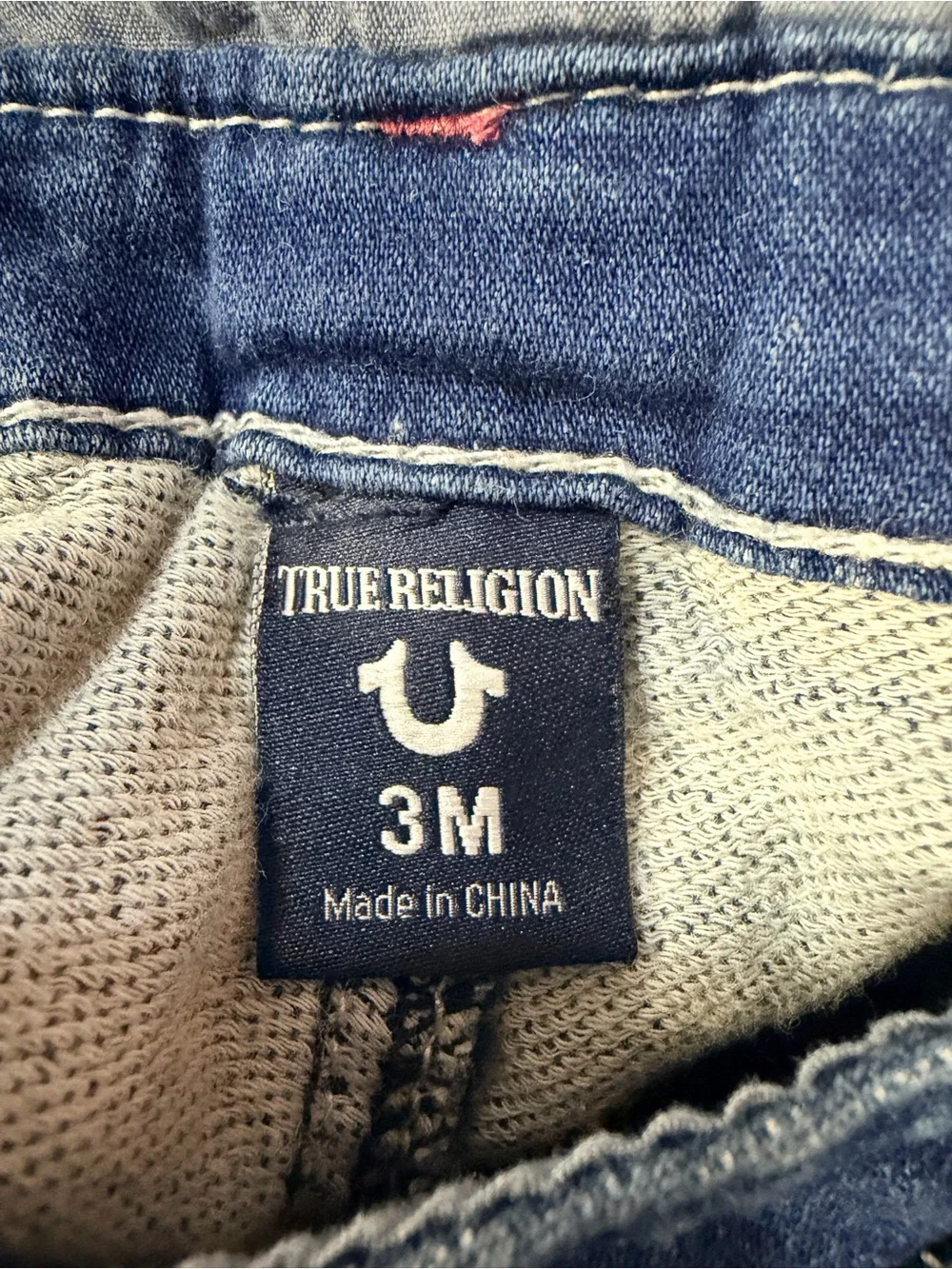 True Religion Baby Girls Denim Short Overalls 3M Pink Stitch Bib Shorts